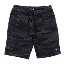 Load image into Gallery viewer, Black Camo Sweat Shorts